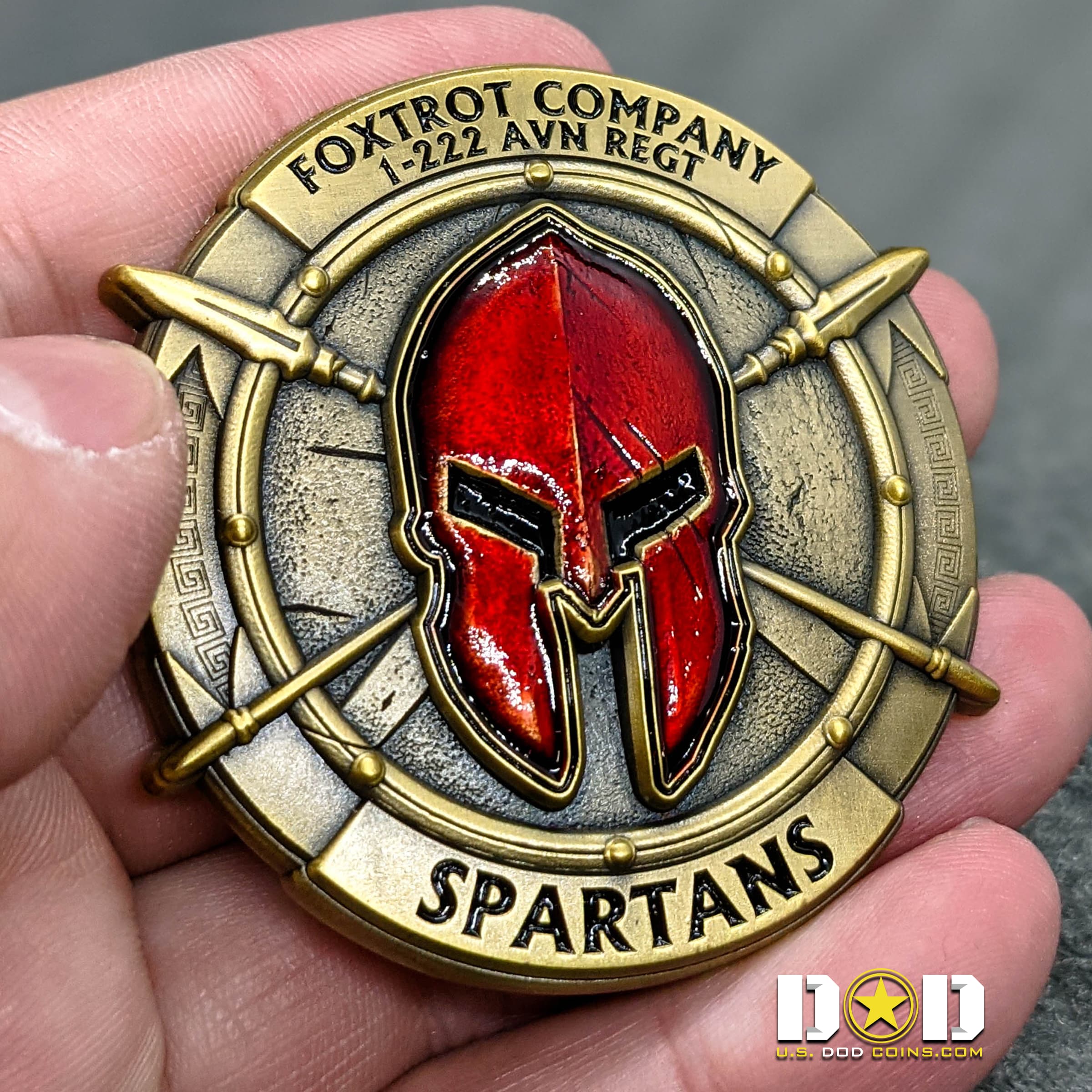 Foxtrot Company Spartan Challenge Coin 0003 USDODCoins Challenge Coins Examples 93 